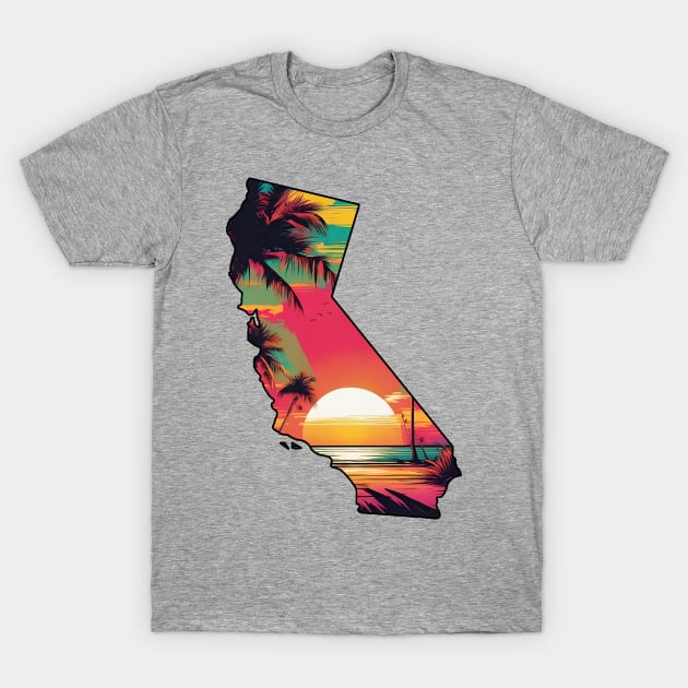 California State Beach Sunset T-Shirt by Sneek661